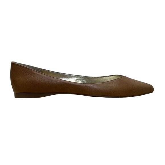 Audrey Brooke Women’s Brown Leather Ballet Cici Flats Size 8M - Picture 1 of 7